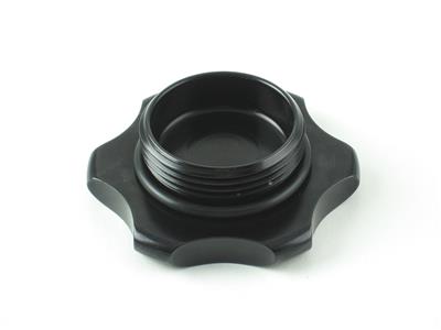 C73-755-B_4 Easy Turn Fill Cap with Aluminum Bolt-On Bung 2 Inch without Lanyard Boss Black