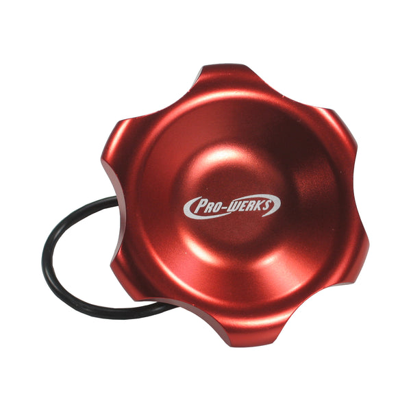 C73-761_1 Easy Turn Fill Cap with O-Ring 2 Inch without Lanyard Boss Red