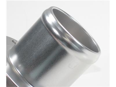 C73-792_2 Aluminum Remote Mount Fill Cap Bung Remote Mount: 2 Inch Hose 2 Inch Silver