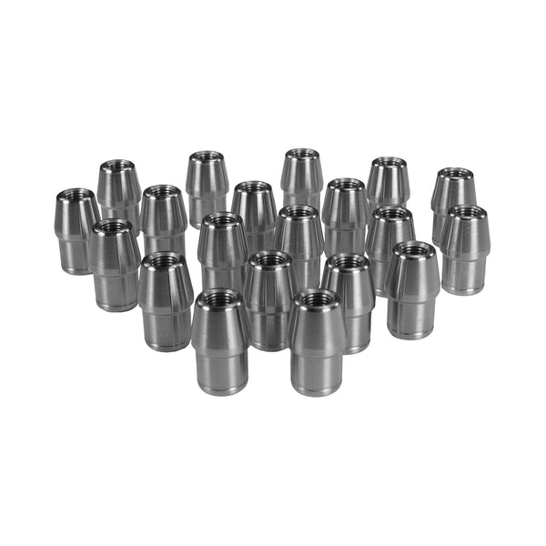 C73-837-20_1 3/4” OD X .058” Tube Size, Chromoly Steel 4130N Round Tube Adapter 3 8-24 Left Hand Bag of 20