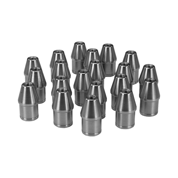 C73-885-20_1 1” OD X .058” Tube Size, Chromoly Steel 4130N Round Tube Adapter 3 8-24 Left Hand Bag of 20