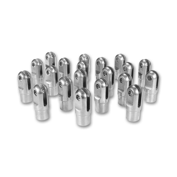 C73-978-20_1 Chromoly Weld In Slot Clevis, 4130N 1 in. x 0.058 Tubing: 1 4 in. Slot: 3 8 in. Hole Bag of 20