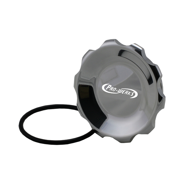 C74-779-H2_5 Easy Turn Fill Cap with Aluminum Remote Mount Bung 2-3 4 Inch with Lanyard Boss Recessed Remote Mount: 2 Inch Hose Polished