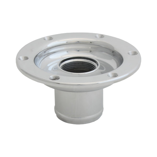 C74-792-POL_3 Aluminum Remote Mount Fill Cap Bung Recessed Remote Mount: 2 Inch Hose 2 Inch Polished