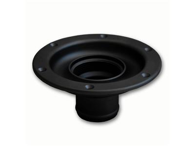 C74-794-BLK_3 Aluminum Remote Mount Fill Cap Bung Recessed Remote Mount: 2 Inch Hose 2-3 4 Inch Black