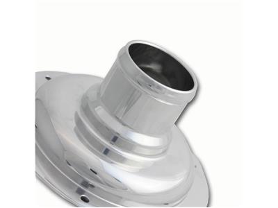 C74-794-POL_2 Aluminum Remote Mount Fill Cap Bung Recessed Remote Mount: 2 Inch Hose 2-3 4 Inch Polished