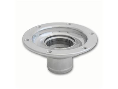 C74-794-POL_3 Aluminum Remote Mount Fill Cap Bung Recessed Remote Mount: 2 Inch Hose 2-3 4 Inch Polished