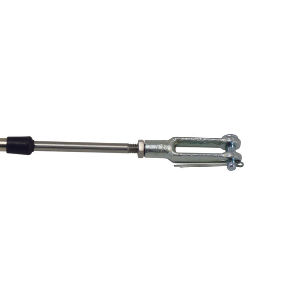 C90-080_4 Fork Clevis Cable End, 3/16 Dia. Pin x 10-32 NF Right Hand Threads on Cable Attachment