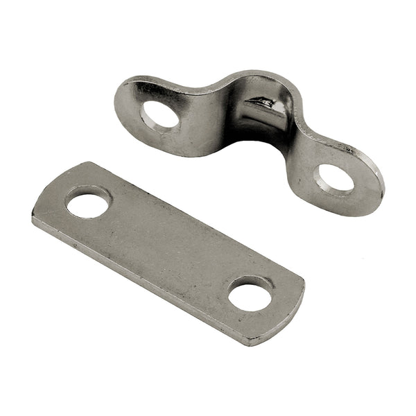 C90-115_6 Saddle Mount with Shim Plate Clip Type Cable Clamp, Plated Mild Steel