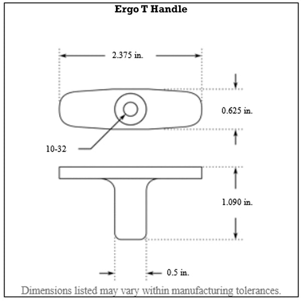 ErgoTHandleDiagram Billet Aluminum Ergo T Handle