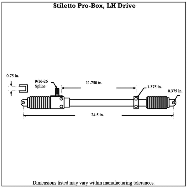 Stiletto_Pro-Box_LH_Drive 20:1 Ratio, Stiletto Gen2 Pro-Box Rack N Pinion, LH Drive