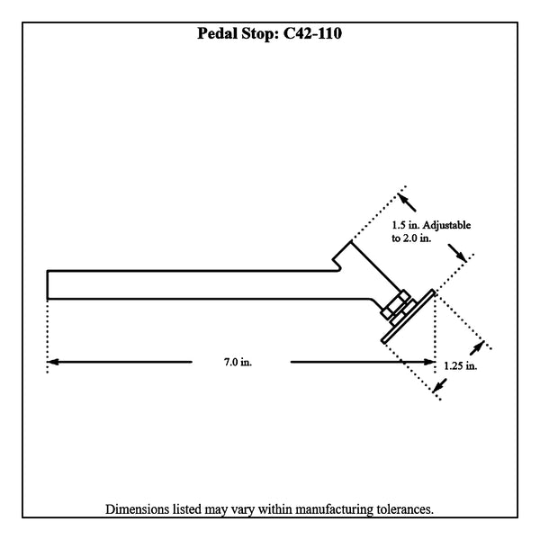 c42-110diagram Pedal Stop Kit Weld-On