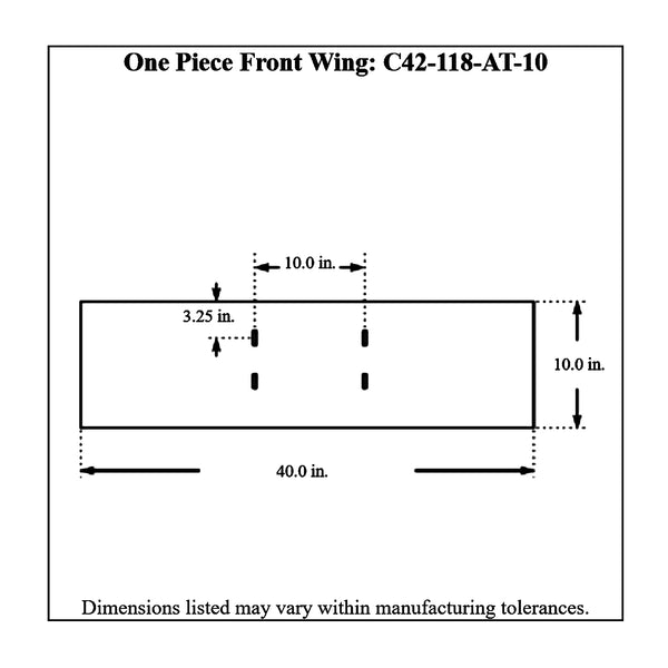 c42-118-at-10diagram Aluminum One-Piece Front Wing 40 Inch A Style