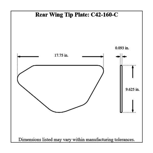 c42-136-ct-15diagram2 Aluminum Rear Wing 36 Inch 8 Inch C Style