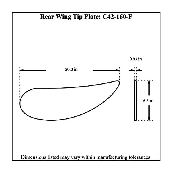 c42-136-ft-1714diagram2 Aluminum Rear Wing 36 Inch 15 Inch F Style