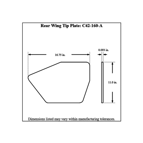 c42-144-at-1714diagram2 Aluminum Rear Wing 44 Inch 17-1 4 Inch A Style