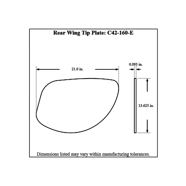 c42-144-et-1714diagram2 Aluminum Rear Wing 44 Inch 17-1 4 Inch E Style