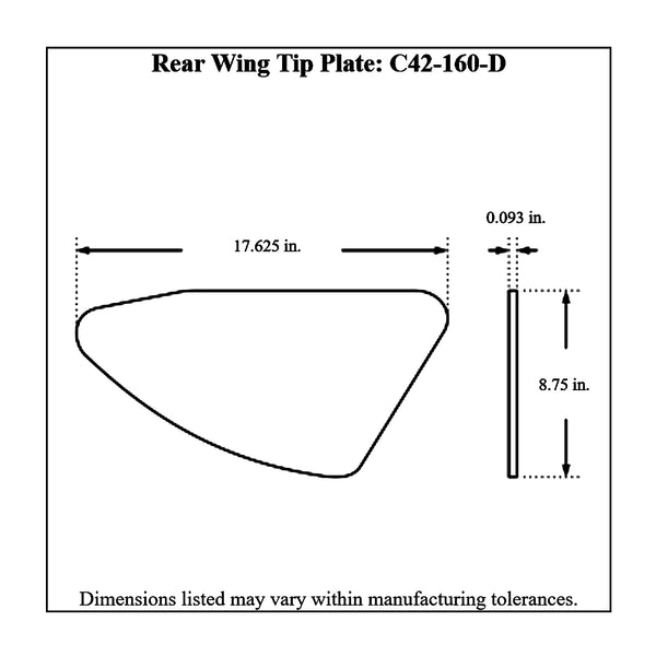 c42-160-ddiagram Aluminum Rear Wing Tip Plates D 3 32 Inch