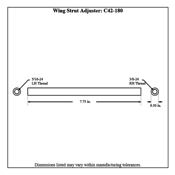 c42-180diagram Wing Strut Adjuster Strut Only