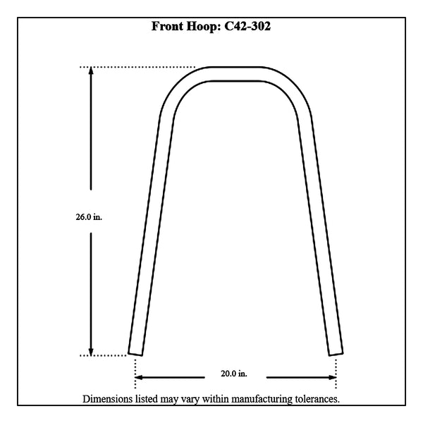 c42-275diagram 6 Point Pre-Bent Chromoly Cage Kit, 4130N 1-1 2 x 0.083: 6 In. Bend Radius