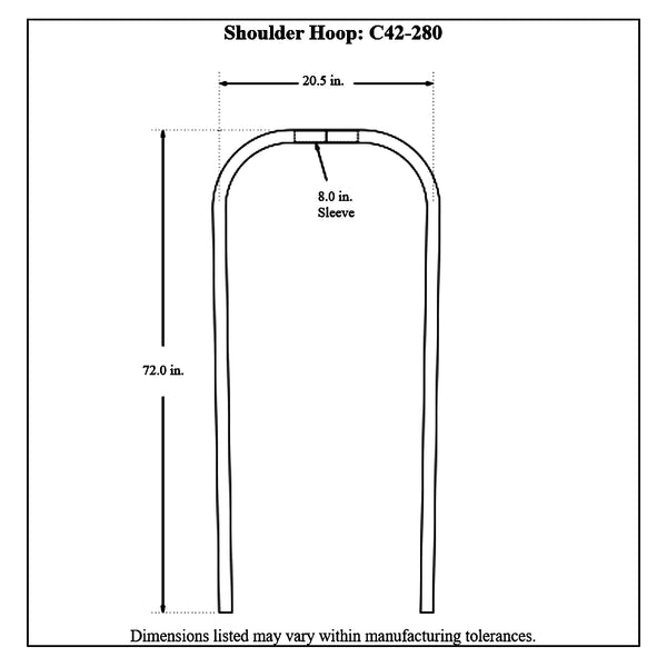 c42-280diagram Chromoly Shoulder Hoop, 4130N 1-3 8 in. x 0.058