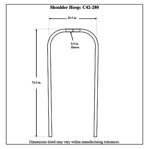 c42-323diagram5 Pre-Bent 6 Point Chromoly Complete Package, 4130N Cage Kit 1-5 8 in. x 0.083: Shoulder Hoop 1-3 8 in. x 0.058: Seat Formers 1-1 4 in. x 0.058