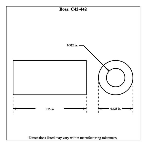 c42-442diagram Boss 1-1 4 Inch