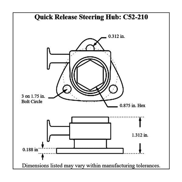 c52-210diagram_7e433226-b120-4491-aa46-0c1f6a44fcee 3 Bolt Quick Release Steering Hub, 42.1 SFI Certified