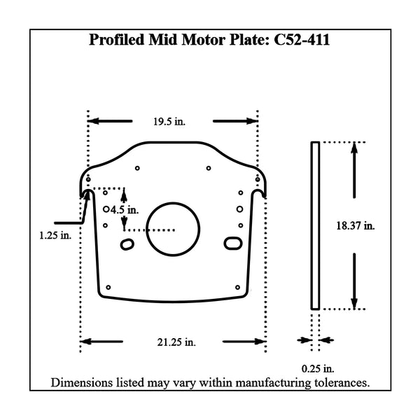 Aluminum Profiled Mid Motor Plate