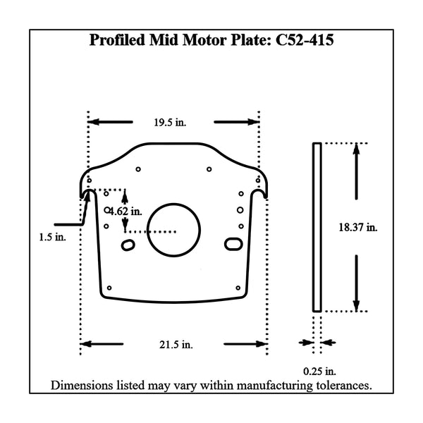 Aluminum Profiled Mid Motor Plate