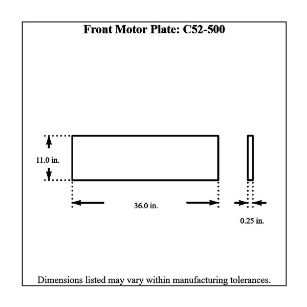 c52-500diagram Aluminum Front Motor Plate Small Block Chevy