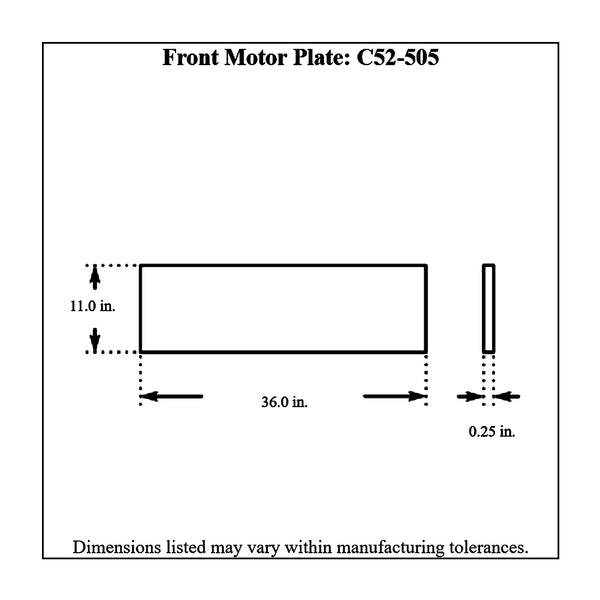 c52-505diagram Aluminum Front Motor Plate Small Block Mopar