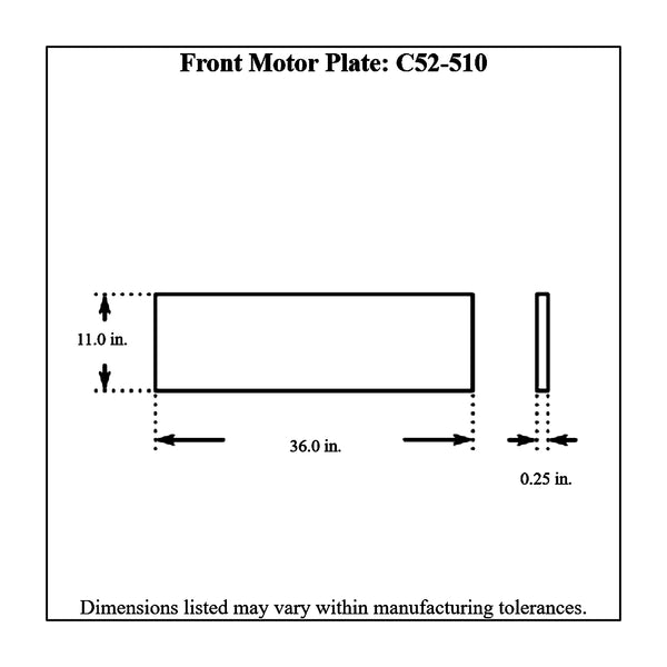 c52-510diagram Aluminum Front Motor Plate Small Block Ford