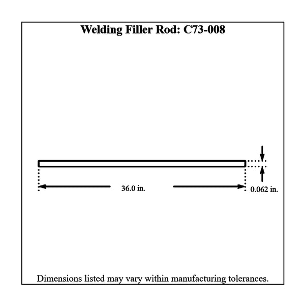 c73-008diagram 5356 Aluminum Welding Rod, 36 Inches Long 1 16 in. Diameter