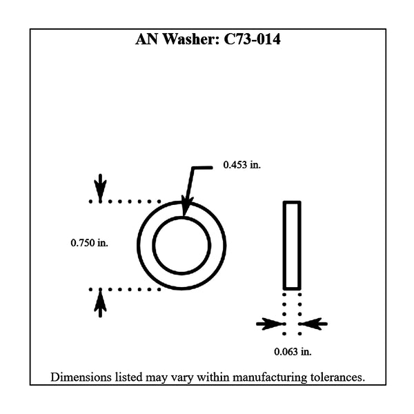 c73-014diagram Cadmium Plated AN washers, 100 Pack 7 16 in.