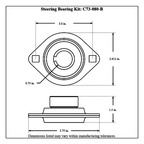 c73-080-bdiagram Steering Bearing Kit 3 4 Inch With Billet Cover