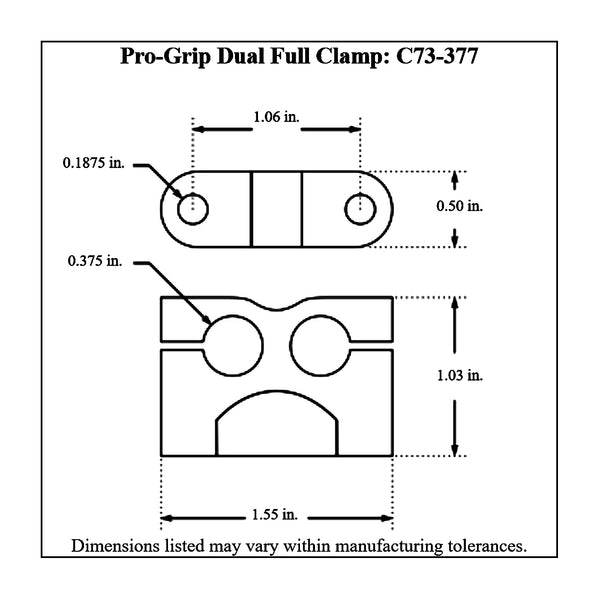 c73-377_4624b3be-06d1-4db4-8162-d94efb4f7821 Billet Aluminum Pro-Grip Clip Type Cable Clamp Dual Full Clamp