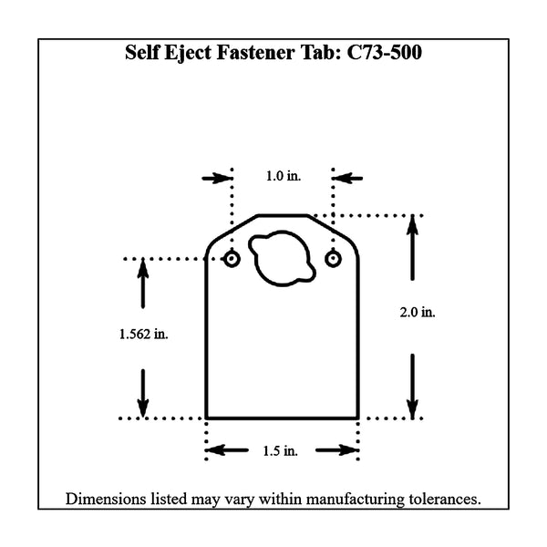 c73-500-10diagram Weld-on Dzus Tabs, Pack of 10 Self Eject