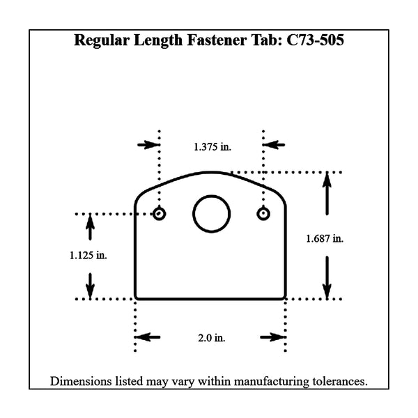 c73-505-10diagram Weld-on Dzus Tabs, Pack of 10 Regular Length