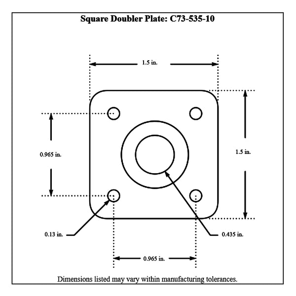 c73-535-10diagram Aluminum Doubler Plates, Pack of 10 Square