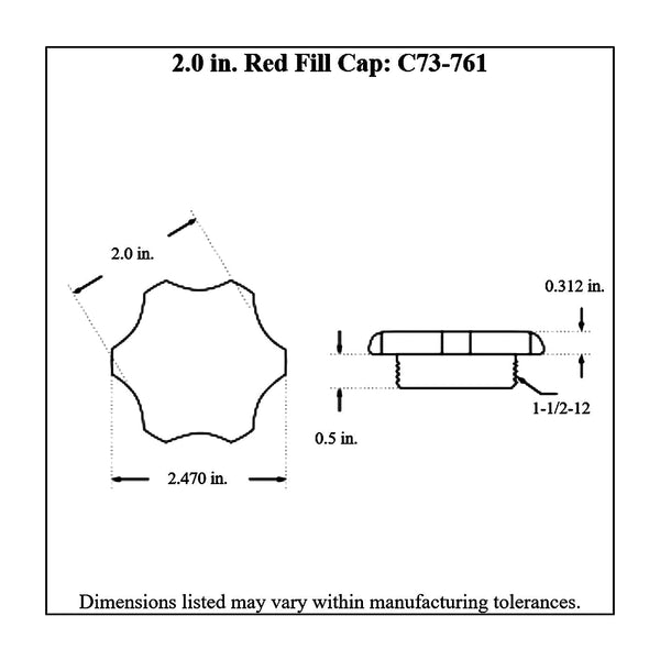 c73-751diagram_21d7975c-2edc-4b63-8112-97f477d7eaee Easy Turn Fill Cap with Stainless Steel Weld Bung 2 Inch without Lanyard Boss Red