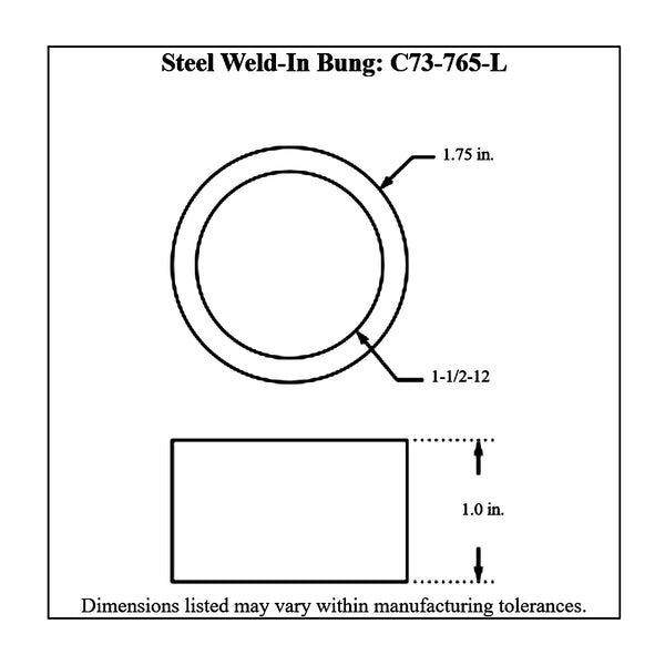 c73-765-ldiagram_f893279c-6346-4d85-85bd-6eb6e6097660 Easy Turn Fill Cap with Steel Weld Bung 2 Inch without Lanyard Boss 1 Inch Black