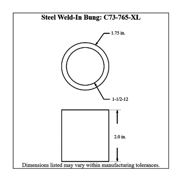 c73-765-xldiagram_2114e357-933b-4596-9a42-cd755e402efa Easy Turn Fill Cap with Steel Weld Bung 2 Inch without Lanyard Boss 2 Inch Black