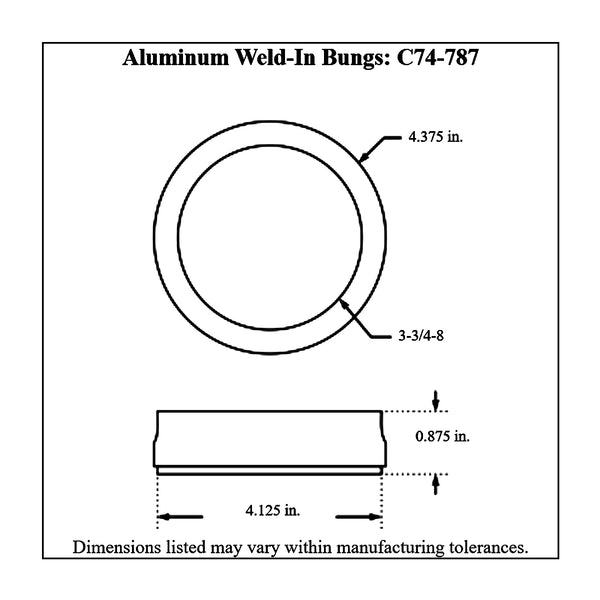 c74-787diagram Weld Fill Cap Bung Aluminum For 4-1 4 Inch Fill Cap 7 8 Inch Tall